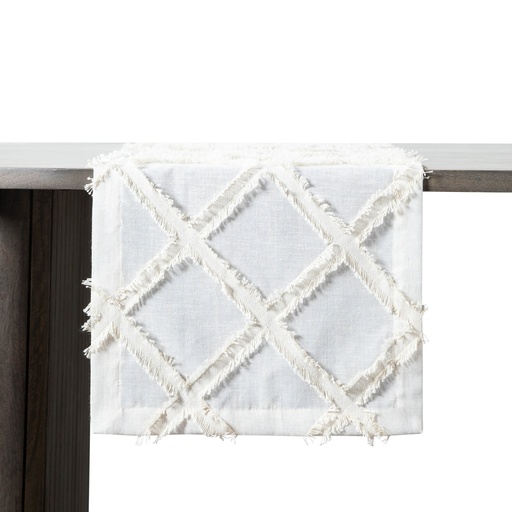 [Home Textile - Linen - Table Cloths & Runners / 1241231001 / 40*140*1] Bella Soft Runner Ecru 40X140