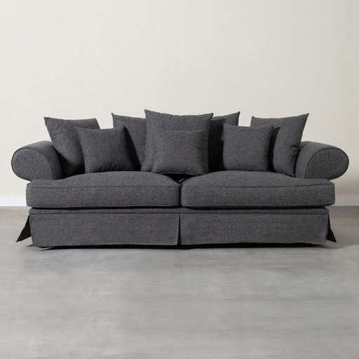 [Sofa - Couch - Sofa / 1202771001 / 240*100*90] Birmingham 3 Seater Sofa Anthracite