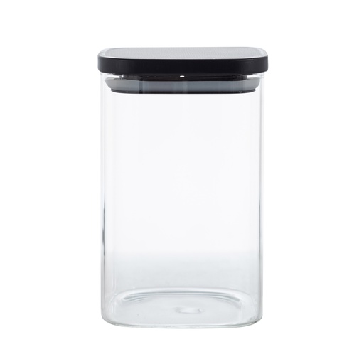 [Kitchen - Kitchen Utensils - Jar,Storage , Container / 1237517001 / 10*10*15] Black Borosilicat Glass Jar 1000 Cc Black