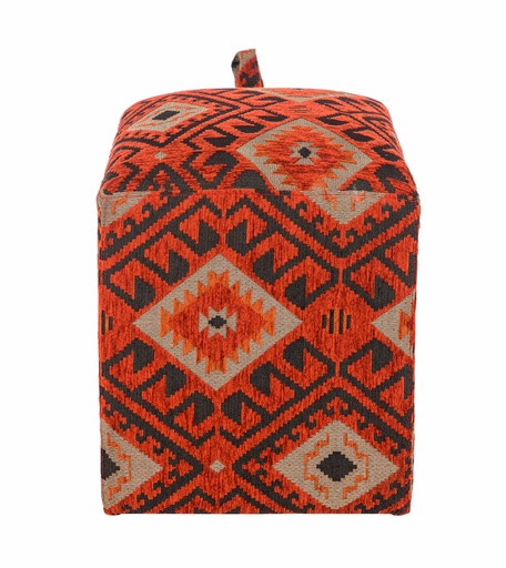 [Sofa - Puff - Puff / 1202087001 / 44*40*45] Bomma Puf Red Rug Patterned
