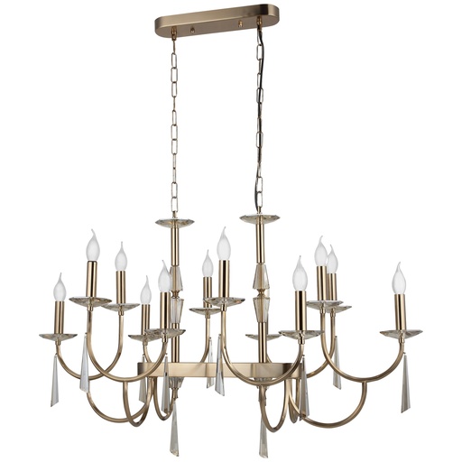 [Lighting - Ceiling Lamps - Chandelier / 1243197001 / 60*110*70] Buena 6+6 Desktop Chandelier