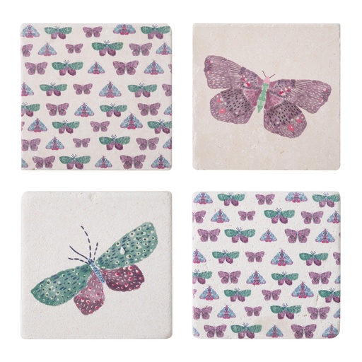 [Kitchen - Tea,Coffee Group - Tea,Coffee Accessories / 1245298001 / 10*10*1,1] Butterfly Coaster 4 Pcs