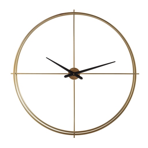 [Decorative - Wall Decoration - Wall Clocks / 1235472001 / 95*95*5,5] Carina Gold Wall Clock 95Cm