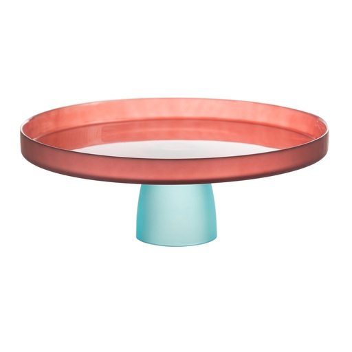 [Kitchen - Dinnerware - Presentation Plates / 1246134001 / 28*28*10,5] Colors Leg Pedestal Service Plate 28Cm -Red