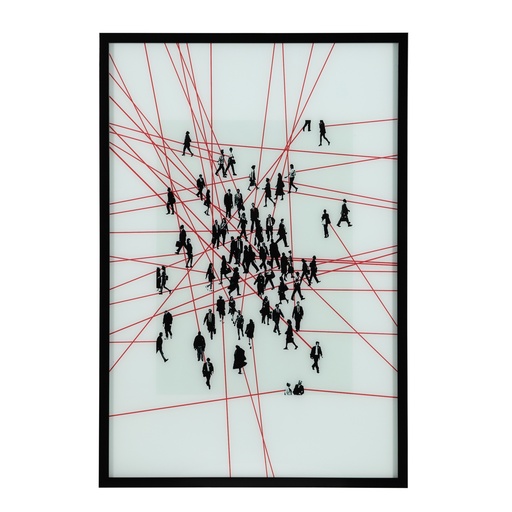 [Decorative - Wall Decoration - Framed And Unframed Paintings / 1245473001 / 60*90*1] Connected Framed Glass Wall Art 60X90 Cm