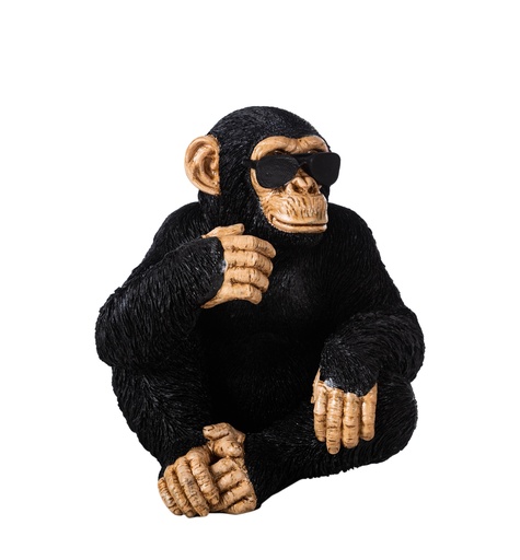[Decorative - Vase Statuette Group - Statuette / 1231003001 / 32*23*63] Cool Monkey Black Object 30X30X33Cm