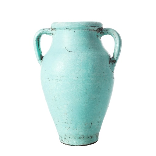 [Decorative - Vase Statuette Group - Decorative Vase / 1238941001 / 23*23*37] Corallo Vase Turquoise 23X35-37Cm