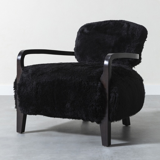 [Sofa - Bergere - Bergere / 1213133001 / 78*73*75] Cranes Armchair Black