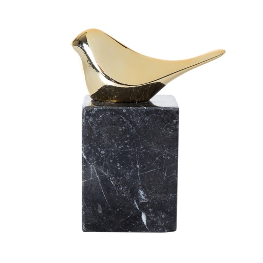 [Decorative - Vase Statuette Group - Statuette / 1241693001 / 7*7*13] Cubic Bird Marble Base Trigin 7X13Cm