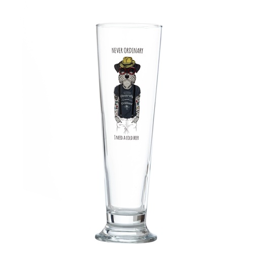 [Kitchen - Drinkware - Drinking Glasses / 1239966001 / 7,4*7,4*23,8] Dog Beer Glass 400 Cc