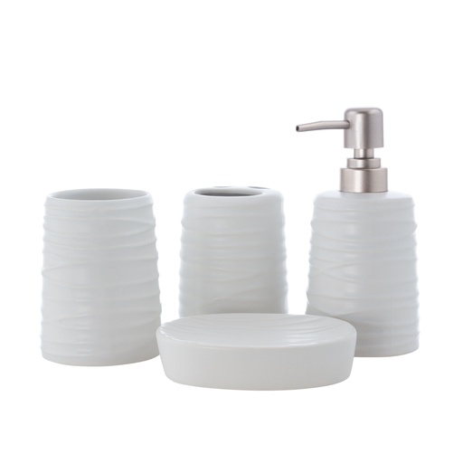 [Home Cosmetics - Bathroom Accessories - Boxed Bathroom Set / 1232492001 / 8*25*21,5] Ellia 4Pcs Batware Set