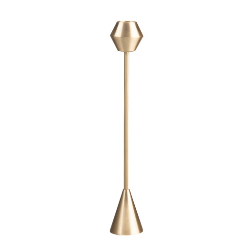 [Decorative - Tabletop Decorative - Candle Holder / 1243844001 / 1*1*25] Flurry Brass Candle Holder 25 Cm