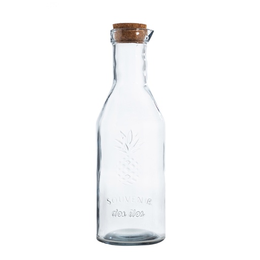 [Kitchen - Drinkware - Carafe / 1237523001 / 10*10*30] Glass Olive Oil & Water Bottle - 1100 Cc