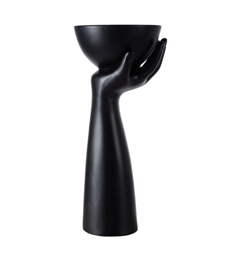 [Decorative - Vase Statuette Group - Statuette / 1231014001 / 40*40*35] Jack'S Hand Black Object 27X27X61Cm