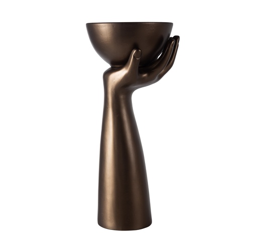[Decorative - Vase Statuette Group - Statuette / 1231015001 / 35*35*32] Jack'S Hand Bronze Object 27X27X61Cm