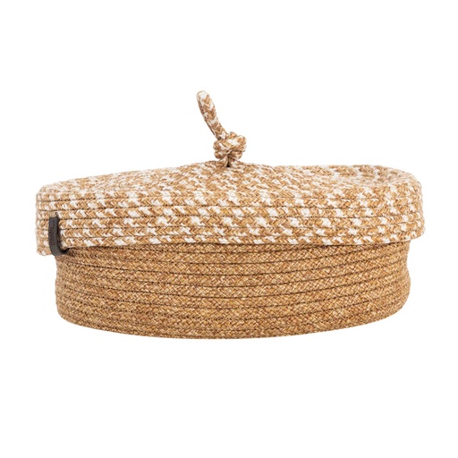 [Decorative - Functional Decor - Crate , Basket / 1235914001 / 23*37*12] Joy Covered Basket Natural 23X37X12Cm