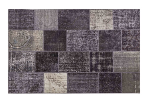 [Home Textile - Carpet - Rug - Carpets / 1200976001 / 200*300*1] Lima Dark Grey Hand Sewed Patchwork Carpet 200X300