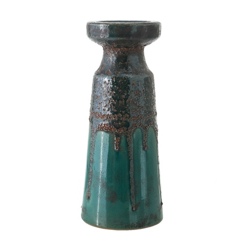 [Decorative - Tabletop Decorative - Candle Holder / 1231918001 / 11*11*28] Linda Ceramic Candle Holster 28Cm