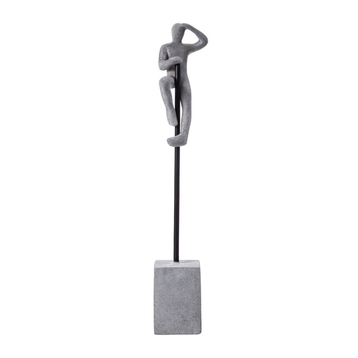 [Decorative - Vase Statuette Group - Statuette / 1235203001 / 8*7*48] Looking Man Object 8X7X48Cm