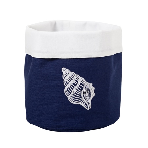 [Home Textile - Storage Units - Regulator / 1243029001 / 20*20*20] Marine Sea Shell Embrodiered Basket 20X20