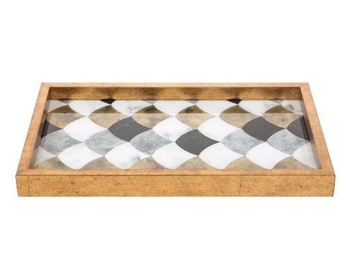 [Decorative - Tabletop Decorative - Decorative Dish / 1216566001 / 31*46*6] Mermaid Decorative Tray 31X46Cm