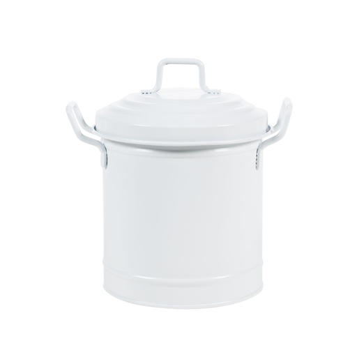 [Home Cosmetics - Trash Can - Trash Can / 1220470001 / 14*14*14] Mini Trash Can Matt White 2L