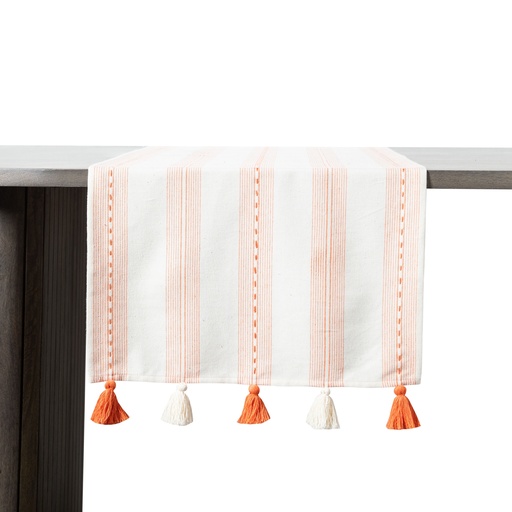 [Home Textile - Linen - Table Cloths & Runners / 1243494001 / 45*130*1] Miranda Tasseled Runner Terra-Cotta 45X130