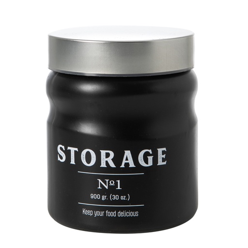 [Kitchen - Kitchen Utensils - Jar,Storage , Container / 1243335001 / 11*11*13] Montana Black Jar No1-900Ml