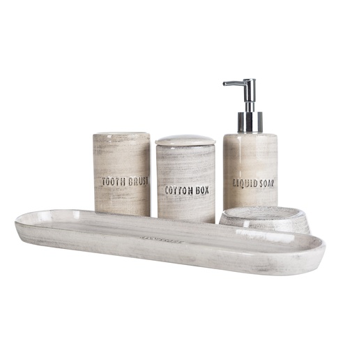 [Home Cosmetics - Bathroom Accessories - Boxed Bathroom Set / 1231183001 / 39*10,5*20] Pintura 5Pcs Bathware Set