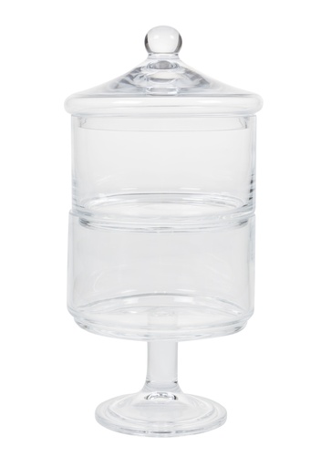 [Kitchen - Kitchen Utensils - Jar,Storage , Container / 1202960001 / 17*17*38] Pureline Iki Katli Kapakli Sunum Large