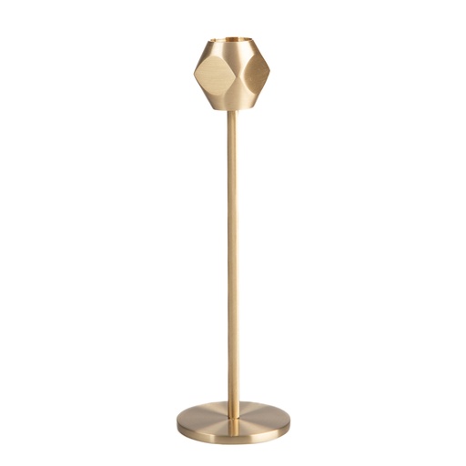 [Decorative - Tabletop Decorative - Candle Holder / 1243842001 / 1*1*21] Quarry Brass Candle Holder 21 Cm