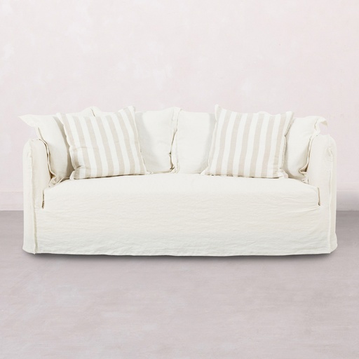 [Sofa - Couch - Sofa / 1226309001 / 200*95*85] Summer 3 Seat Sofa White