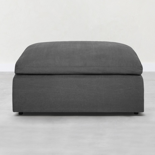 [Sofa - Corner Sofa - L Seating Set / 1201872001 / 100*100*41] Tiffany Puff Dark Grey