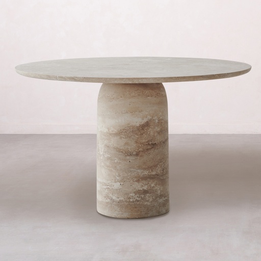 [Wood - Dining Room Group - Dinner Table / 1243659001 / 120*120*75] Traverten Dining Table 120X120