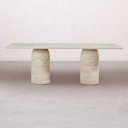 [Wood - Dining Room Group - Dinner Table / 1243660001 / 100*220*75] Traverten Dining Table 220X100