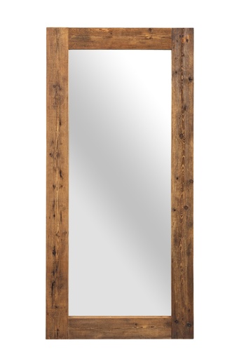 [Decorative - Wall Decoration - Mirrors / 1227261001 / 100*220*220] Troya Wooden Wall Mirror 100X220 Cm