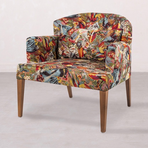 [Sofa - Bergere - Bergere / 1206272001 / 70*71*72] Tuam Bergere Bird Patterned