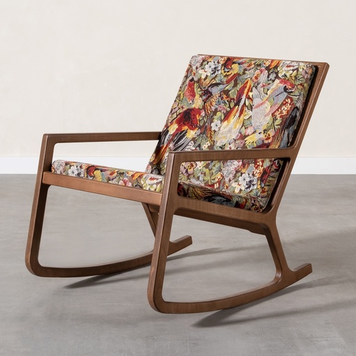 [Sofa - Bergere - Bergere / 1197909001 / 61*80*77] Wave Bergere Bird Patterned