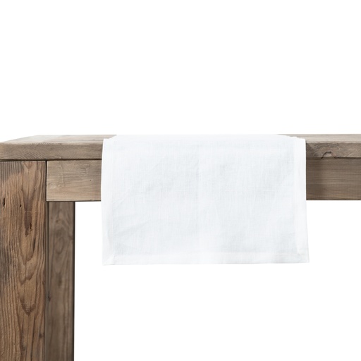 [Home Textile - Linen - Table Cloths & Runners / 1243490001 / 40*130*1] Whitney Linen Runner White 40X130