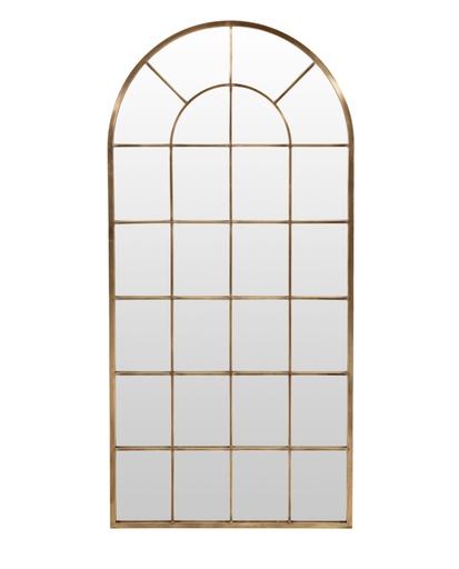 [Decorative - Wall Decoration - Mirrors / 1225228001 / 84*174*174] Window Metal Mirror Gold 84X174Cm